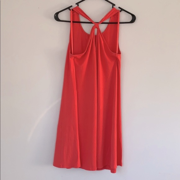 Like new! Loft Knot Back Coral Color Swing Dress - Picture 6 of 12